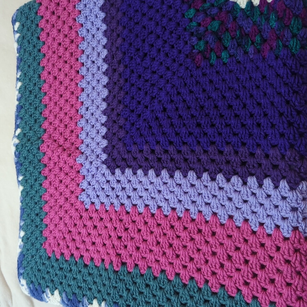 Cozy Multicolor Crochet Throw Blanket - Picture 5 of 6